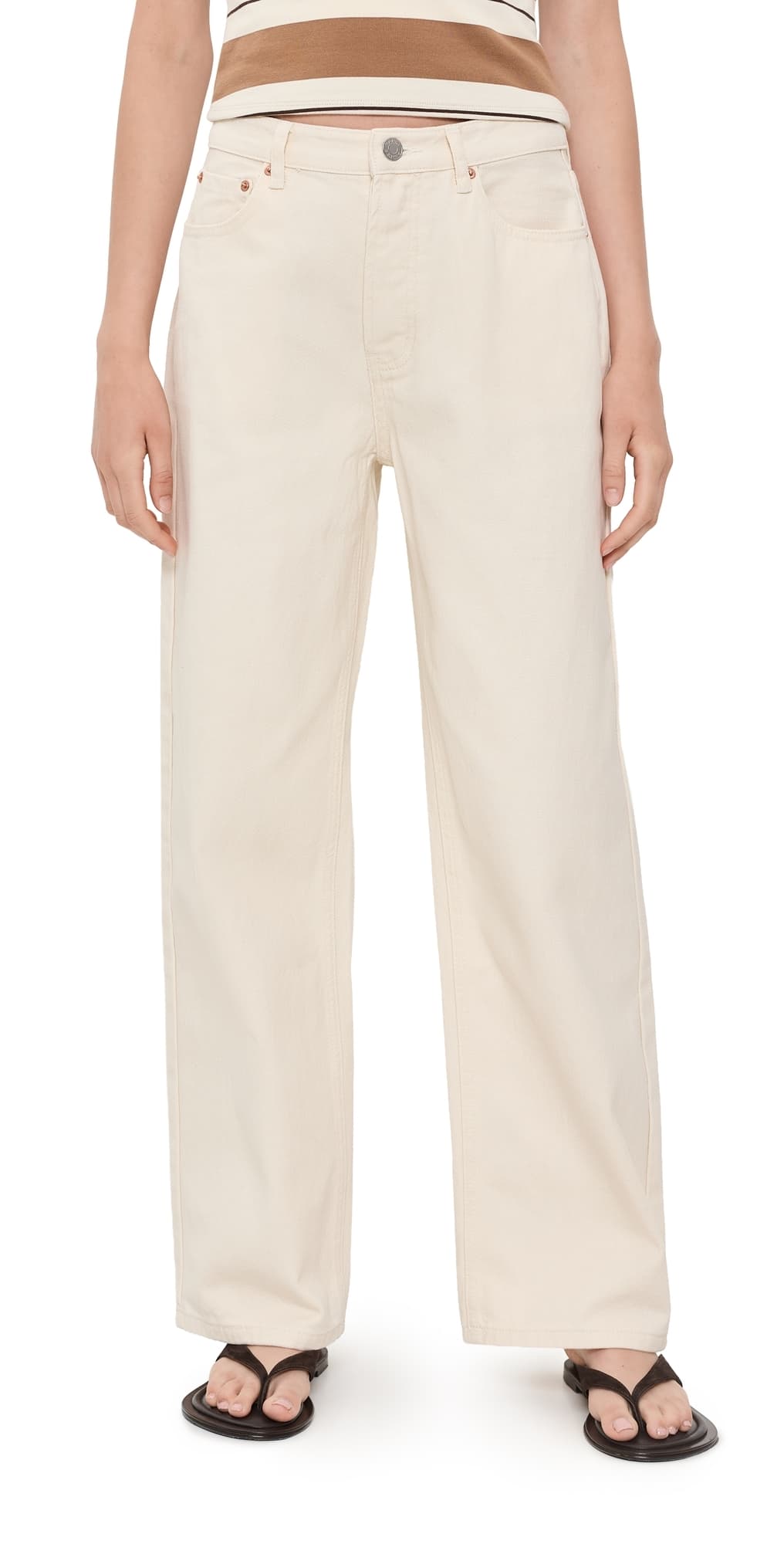 PARKE Wide Leg Jeans Cream