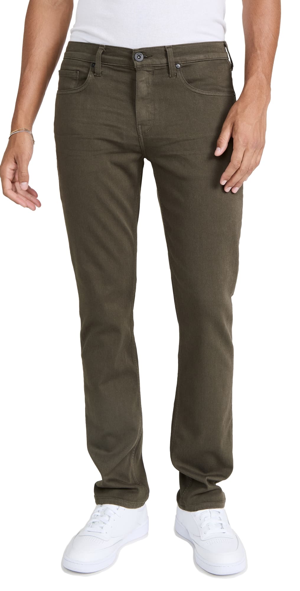 PAIGE Federal Transcend Slim Straight Jeans River Moss