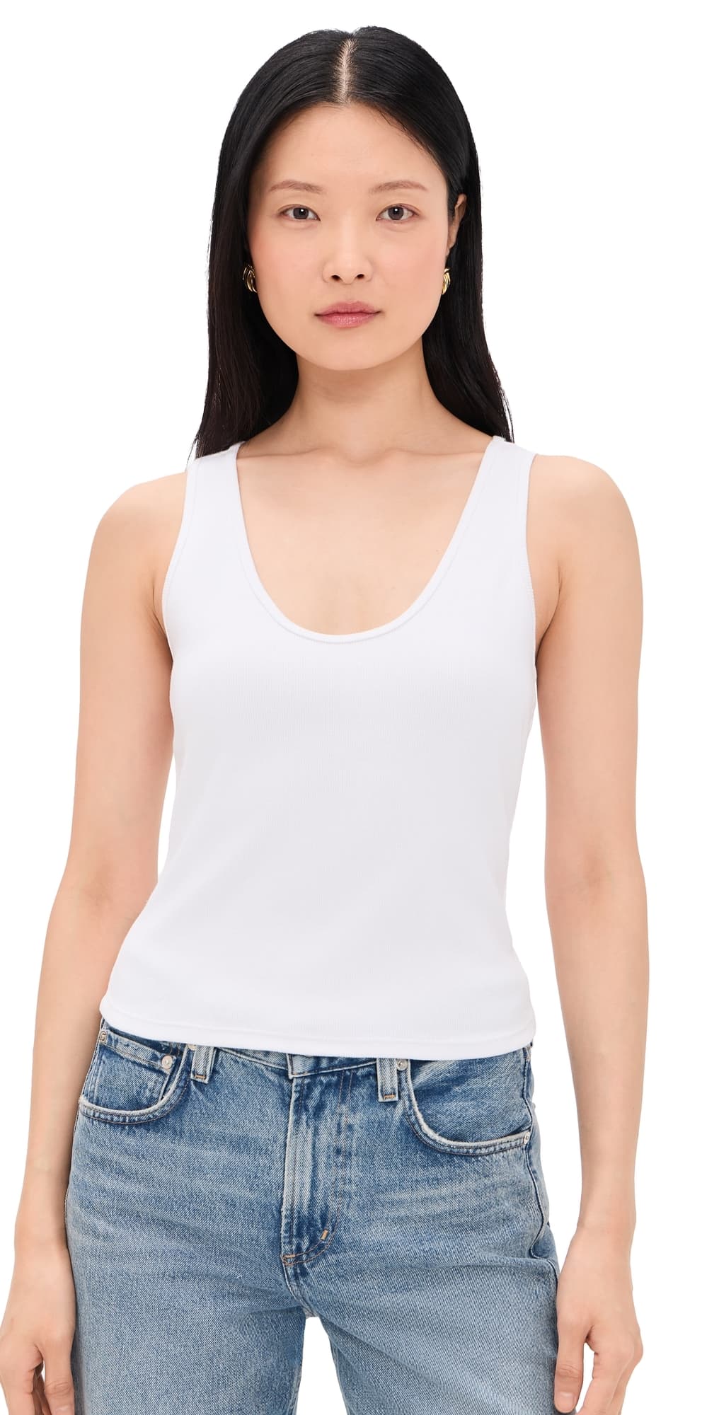 PAIGE Bali Tank Top White