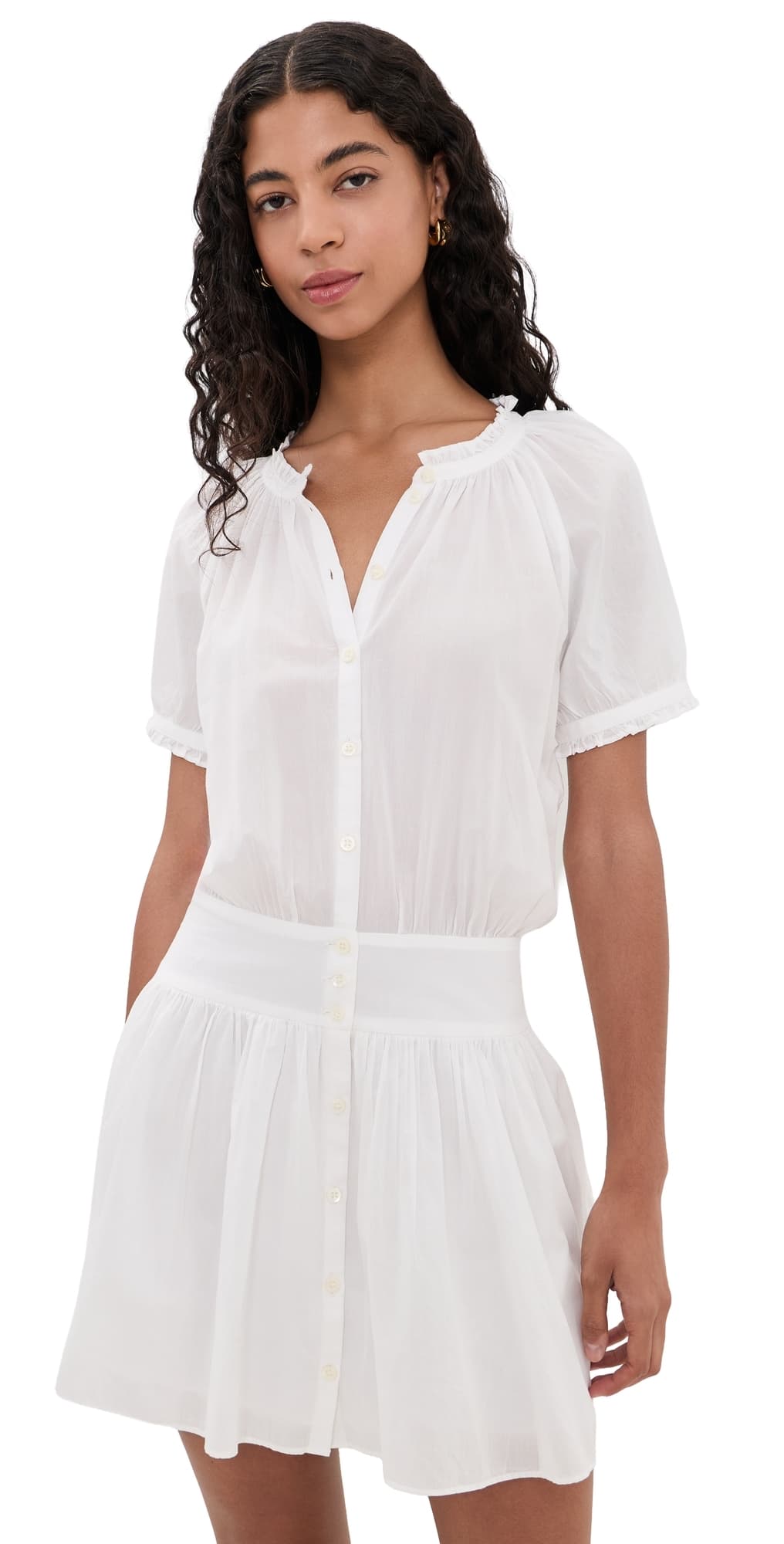PAIGE Nisha Mini Dress White