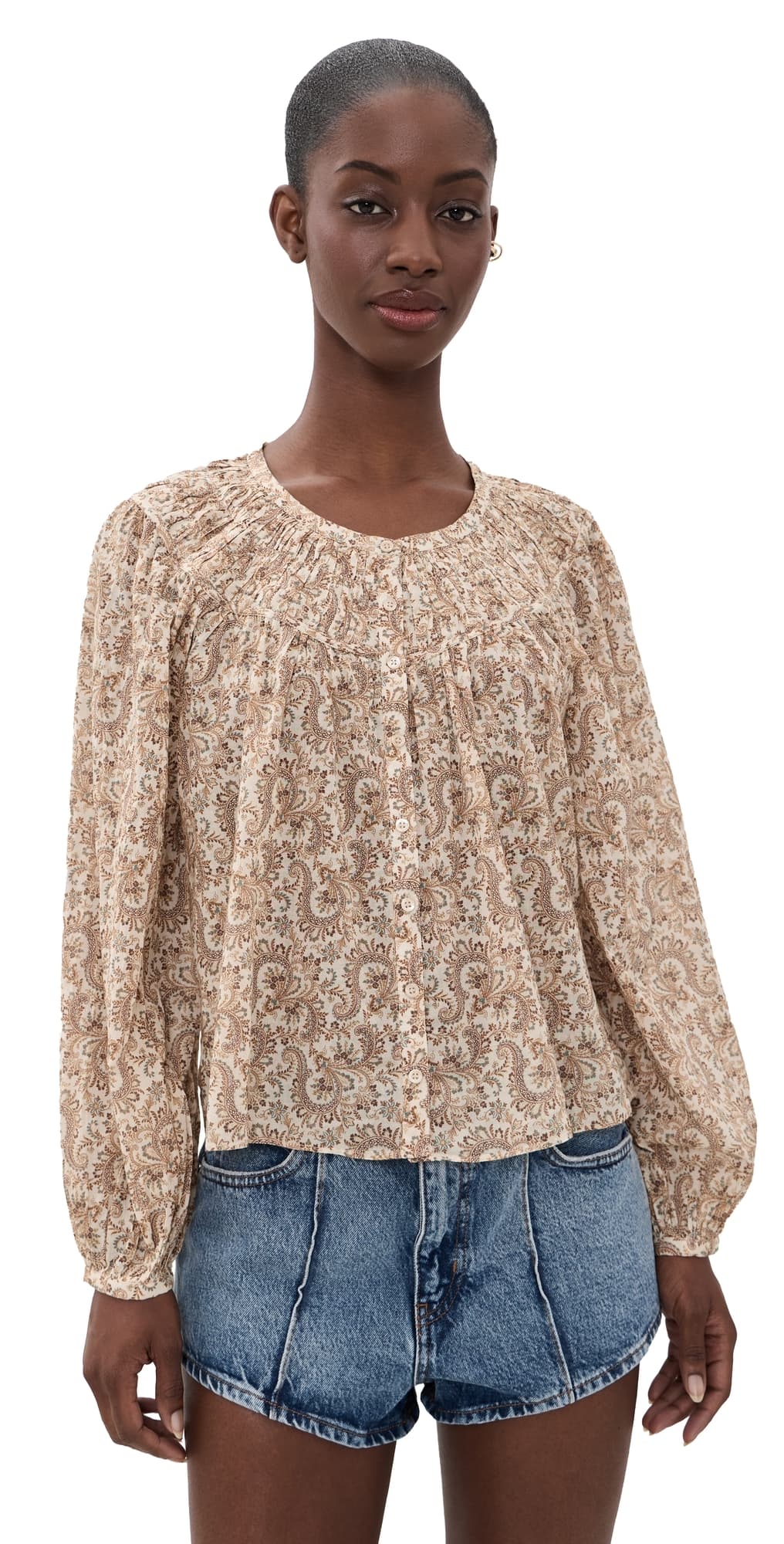 PAIGE Zoia Top Bone Multi