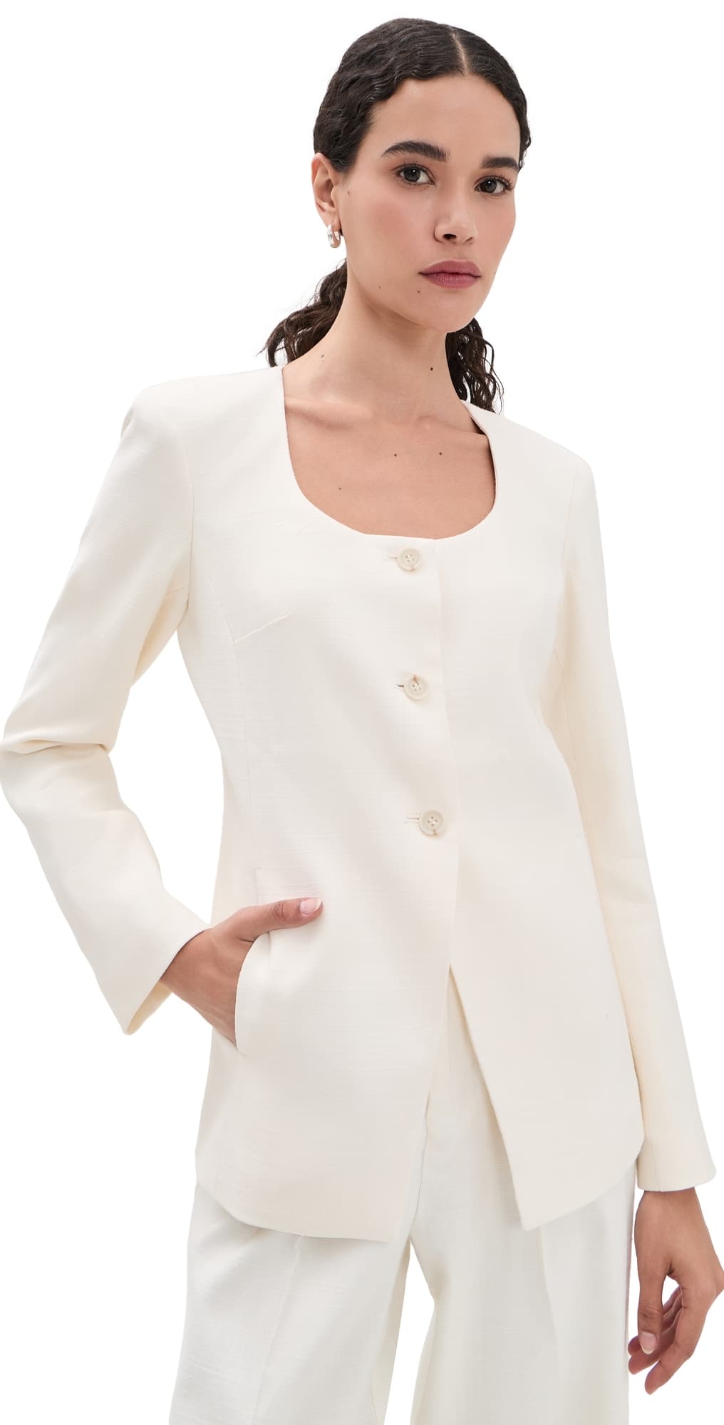 PAIGE Edina Blazer Bone