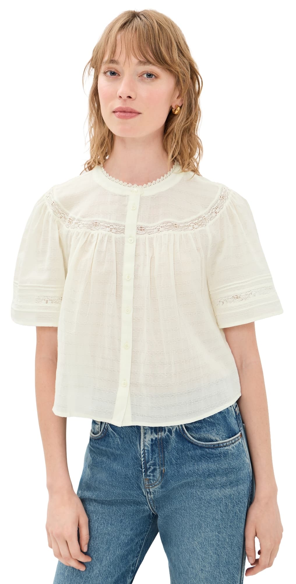 PAIGE Pasadena Blouse Ivory