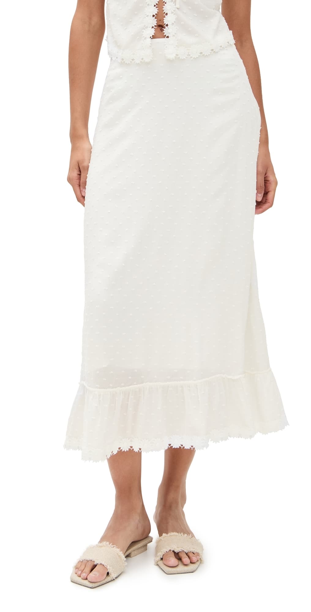 Peixoto Lola Skirt White Lotus