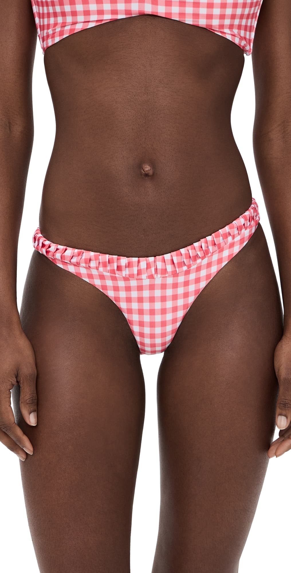 Peixoto Millie Bikini Bottoms Sriracha Gingham