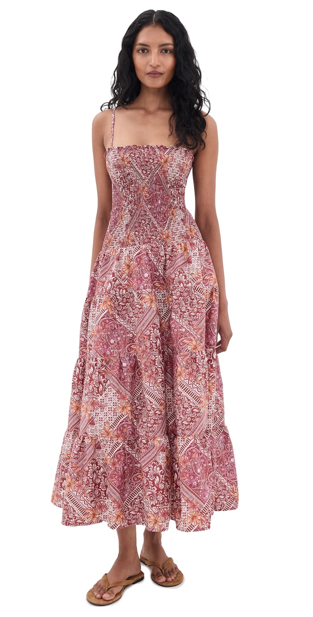 Peixoto Clementine Maxi Dress Burgundy Blush