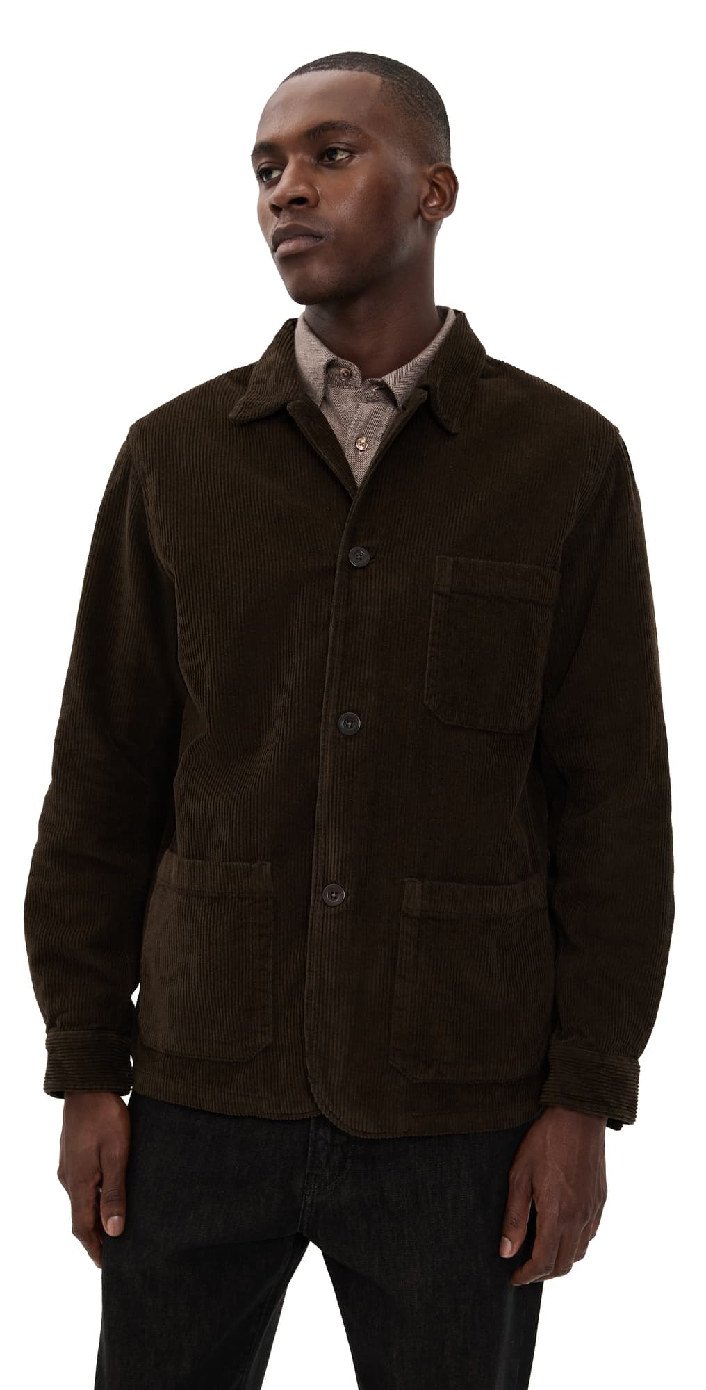 Portuguese Flannel Labura Corduroy Shirt Jacket Olive