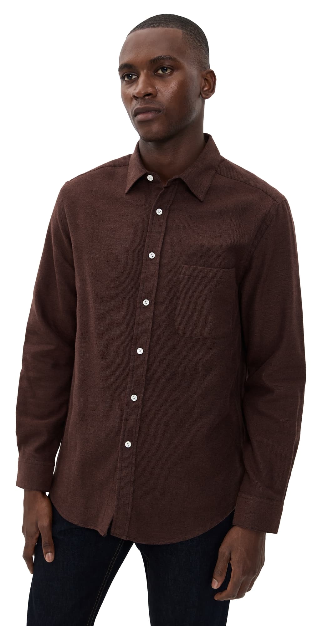 Portuguese Flannel Teca 2.0 Brushed Flannel Button Down Shirt Brown