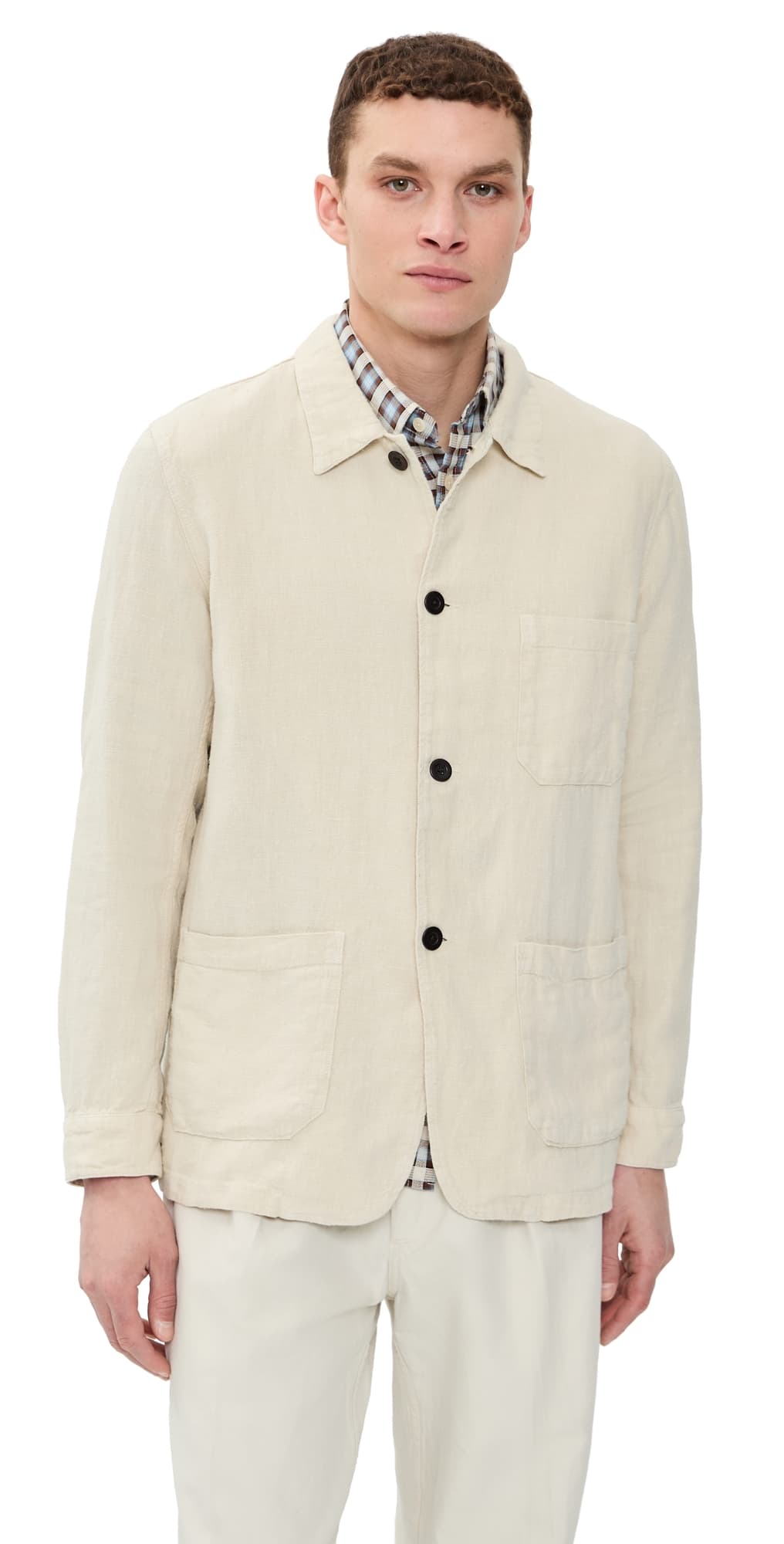 Portuguese Flannel Labura Linen Jacket Ecru