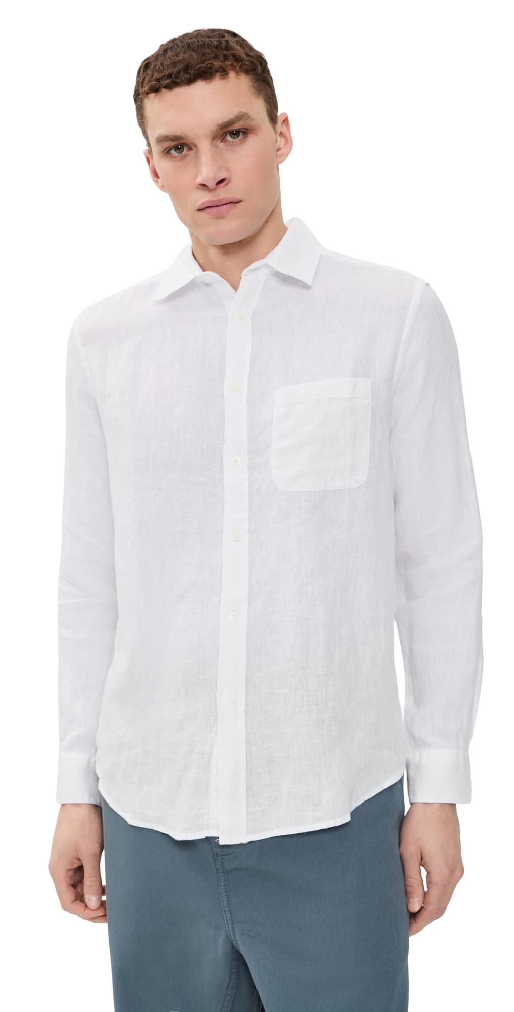 Portuguese Flannel Linen Shirt White