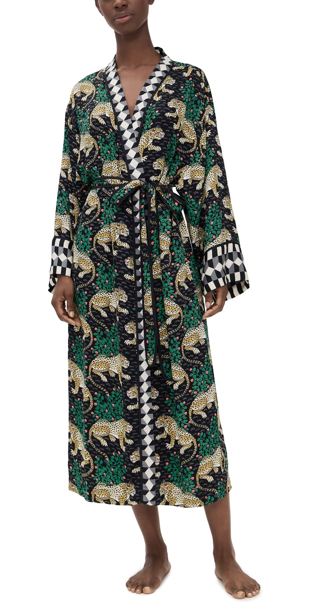 Printfresh Long Robe BAGHEERA, Ink · S/M