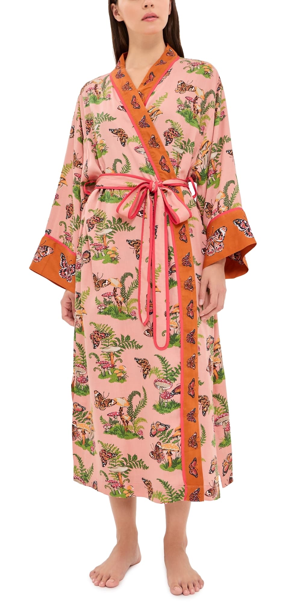 Printfresh Butterfly Forager Eco Satin Robe Butterfly Forager