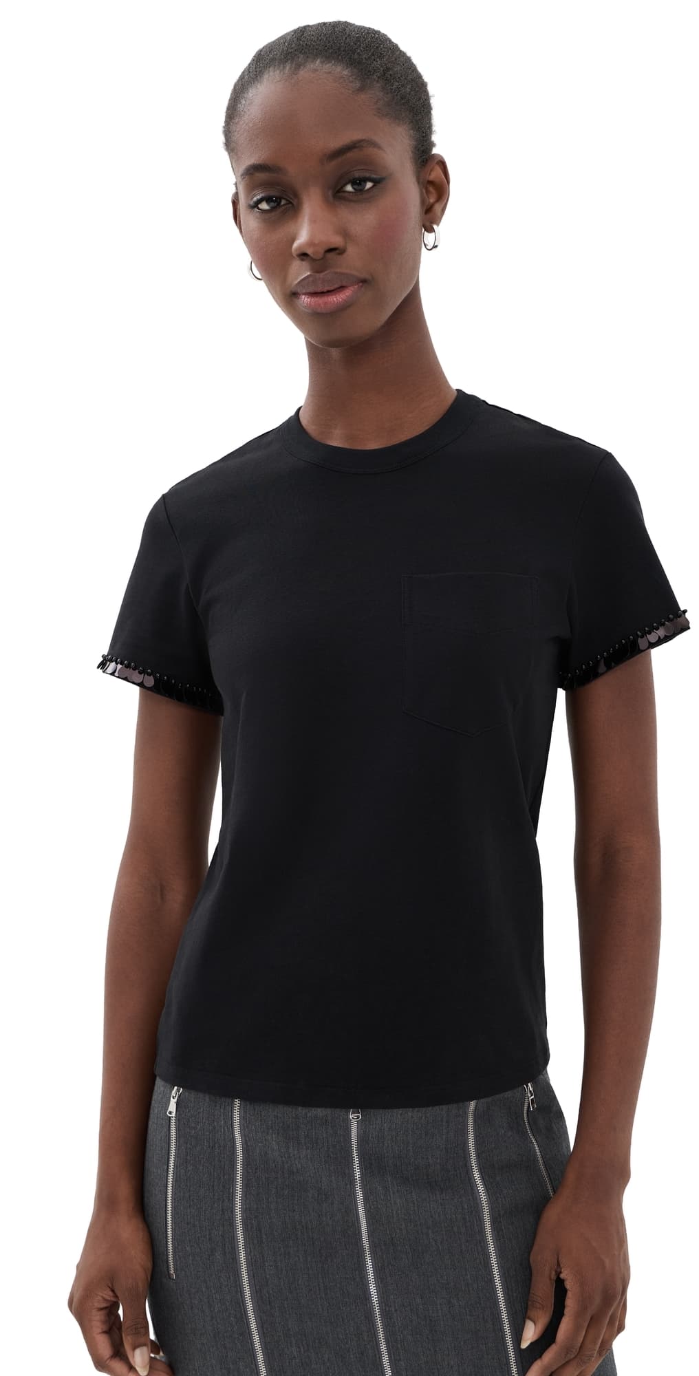 3.1 Phillip Lim Embellished T-Shirt Black