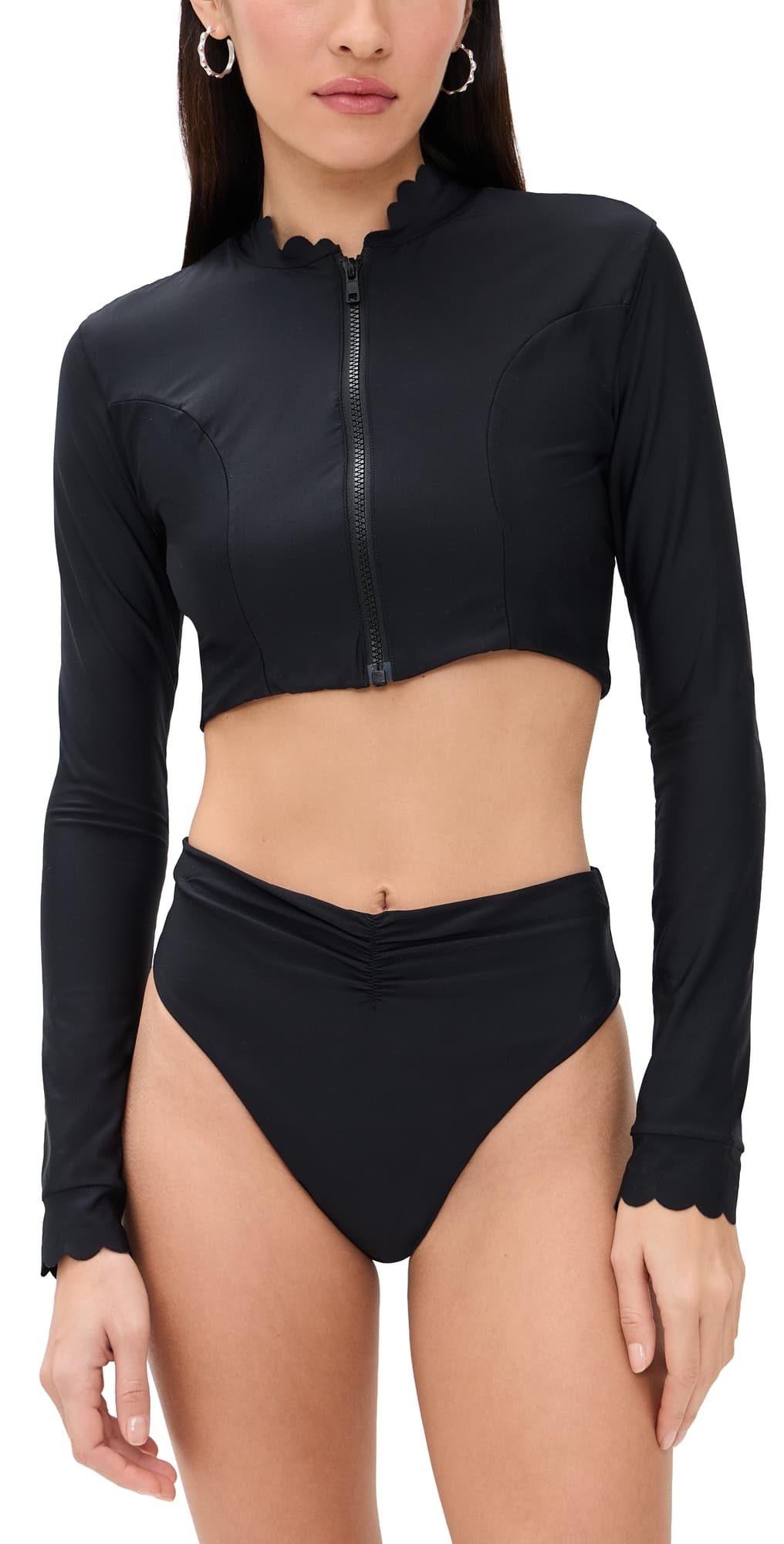 PQ Swim Quinn Sun Swim Top Black