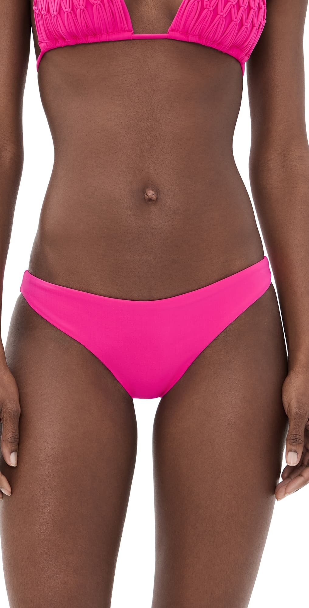 PQ Swim Basic Ruched Bikini Bottoms Petunia