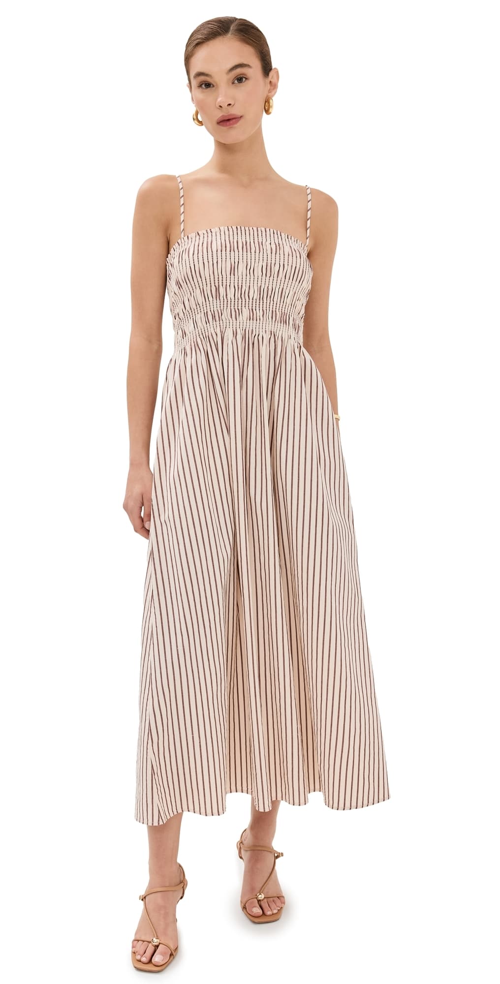 Pistola Bianca Dress Tiramisu Stripe