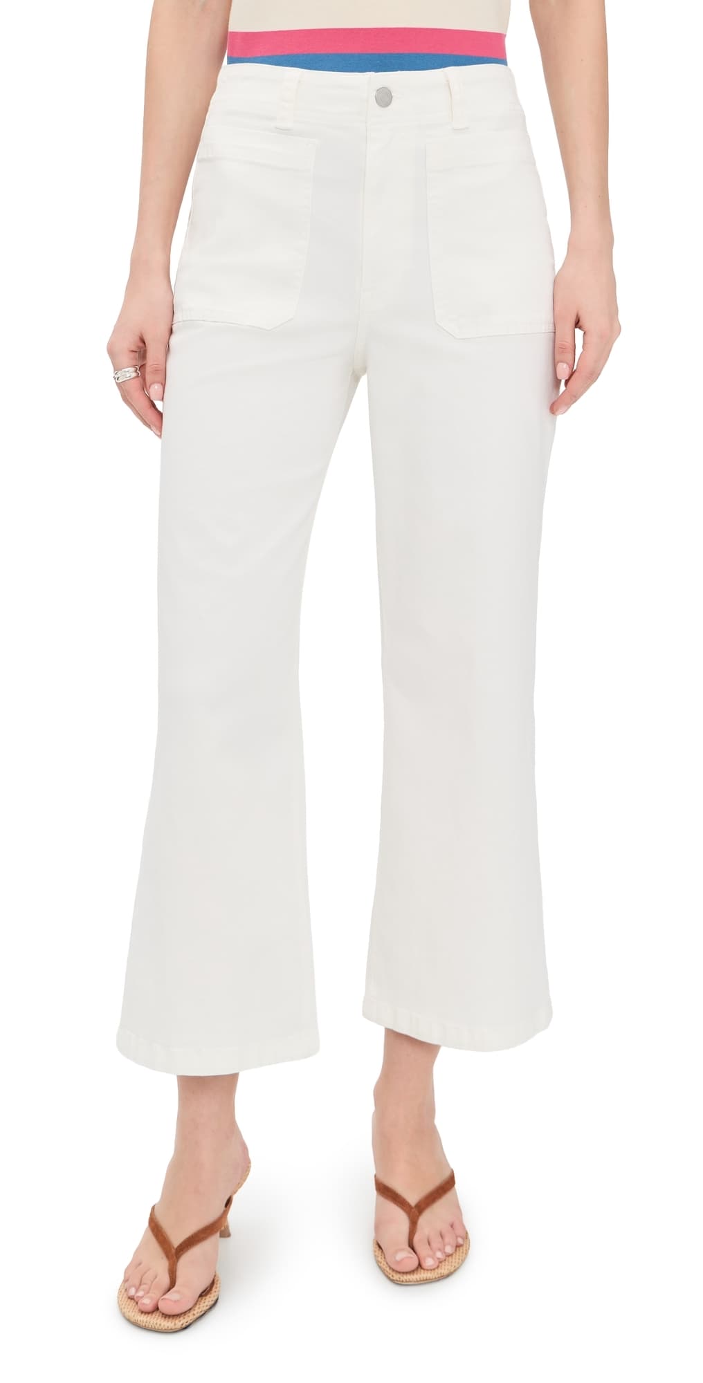 Pistola Zooey Patch Pocket Utility Pants Le Blanc