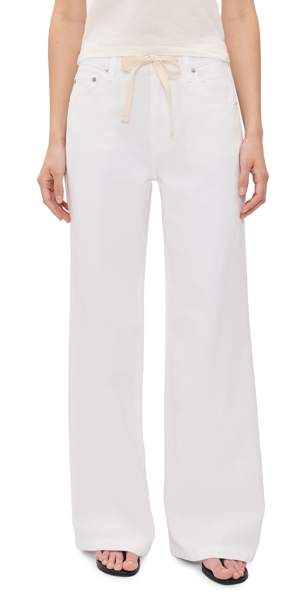 Pistola Jadyn Drawstring Jeans Optic White