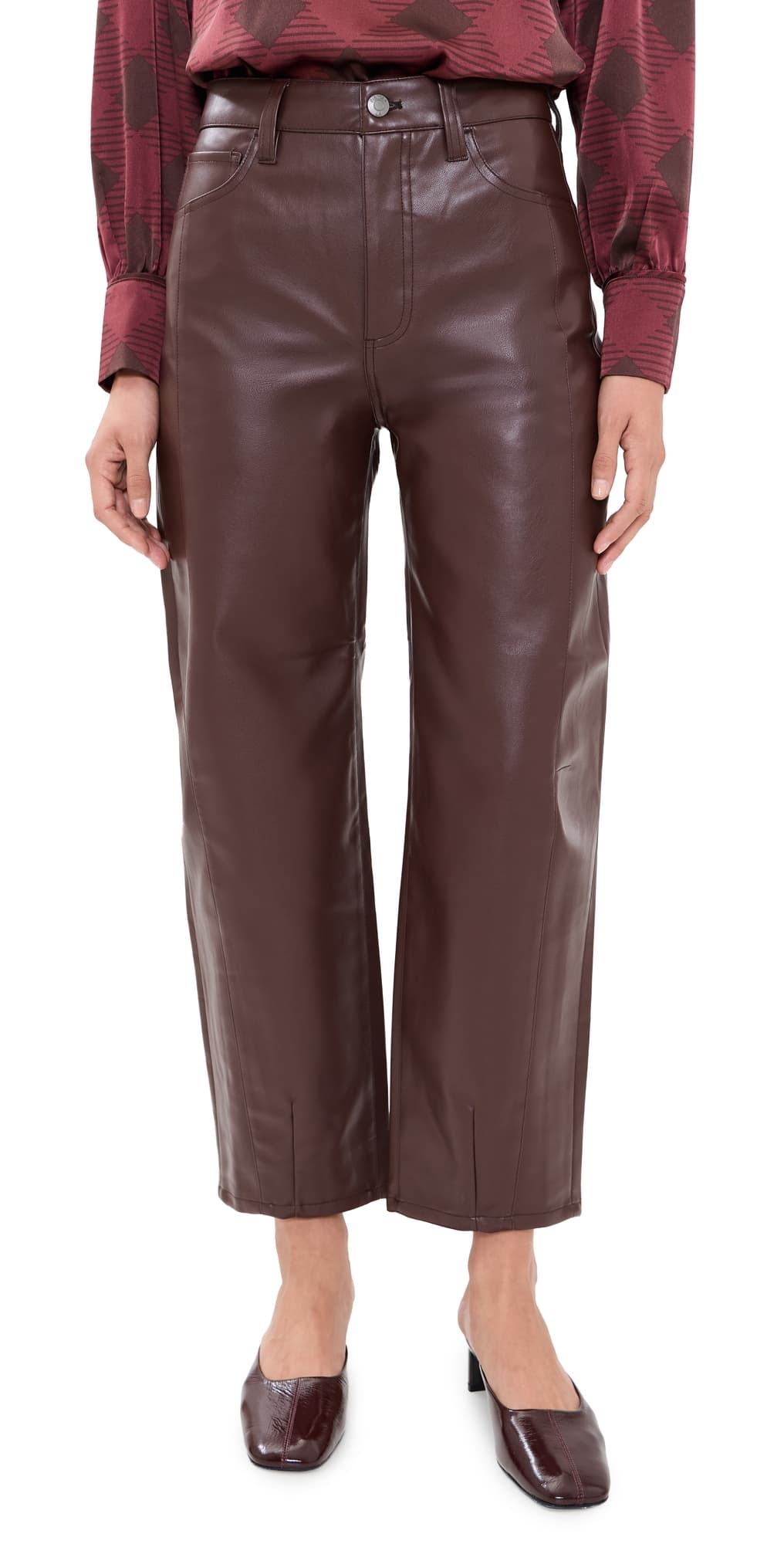 Pistola Eli High Rise Arched Leg Pants Cabernet
