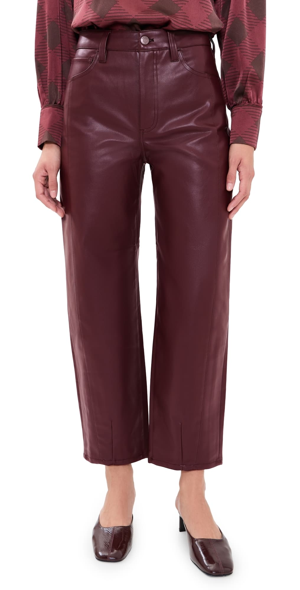 Pistola Eli High Rise Arched Leg Pants Cabernet