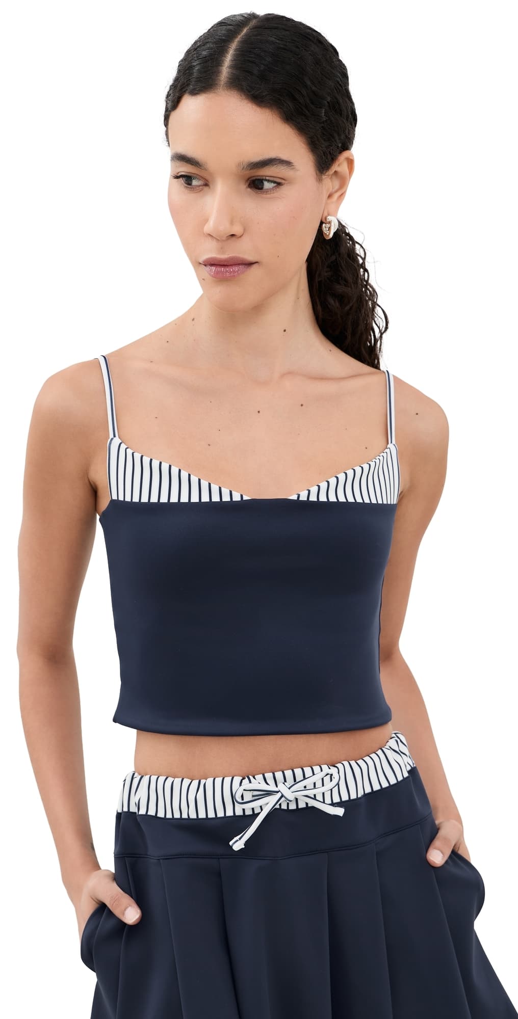 Port De Bras Amaya Top Navy/Chantilly