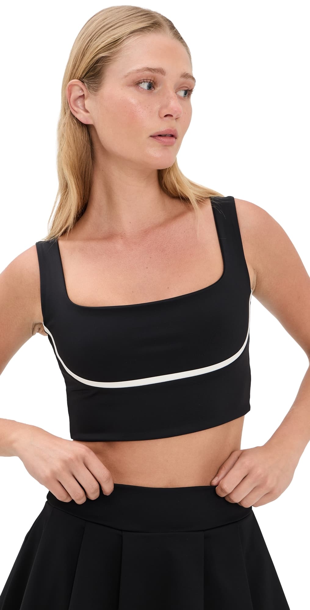 Port De Bras Blair Top Black / Chantilly