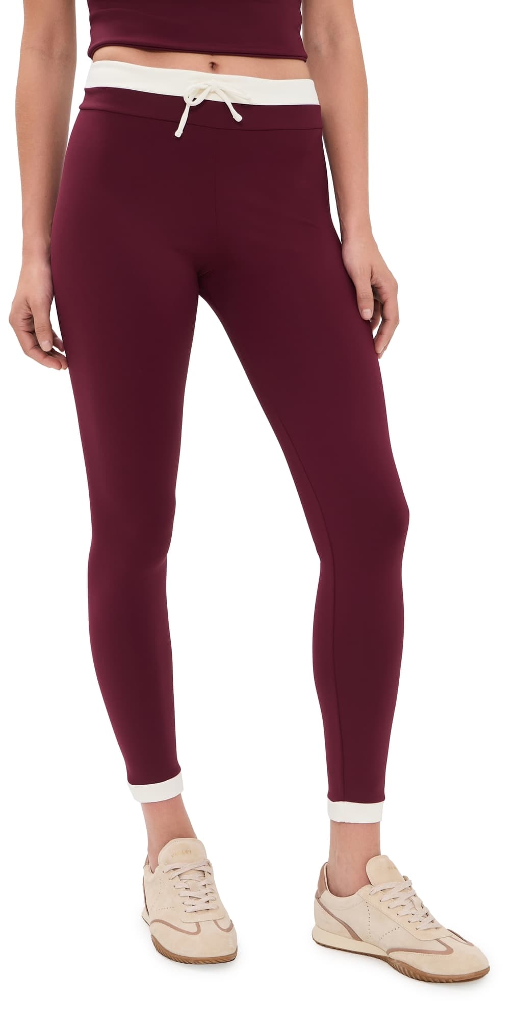 Port De Bras Anne Full Leggings Burgundy/Chantilly