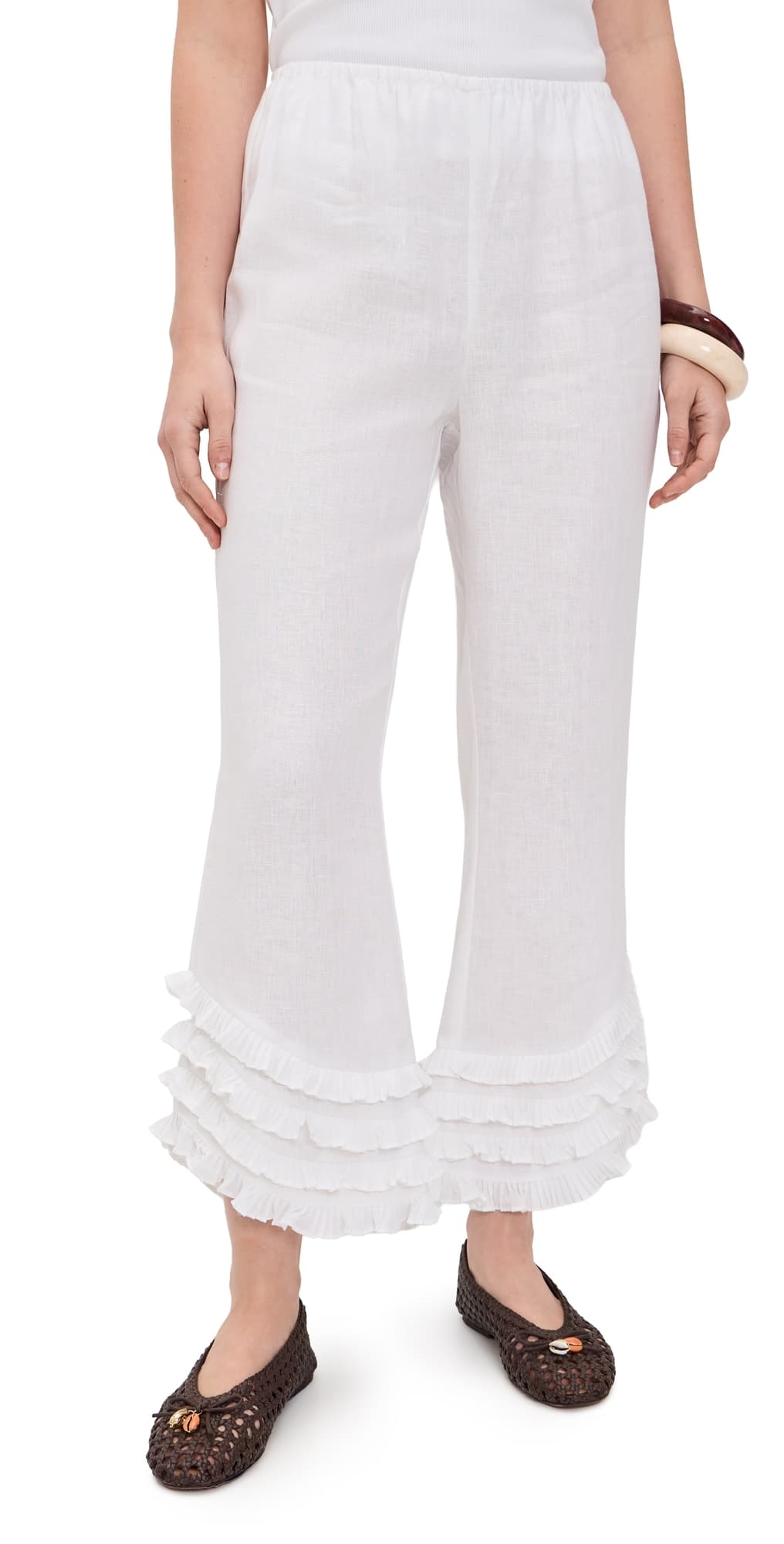 POSSE Florence Linen Pants Ivory