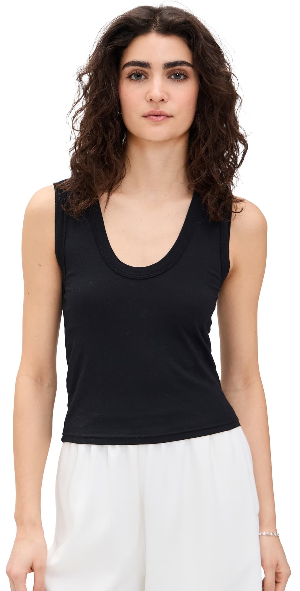 perfectwhitetee Scoop Tank True Black
