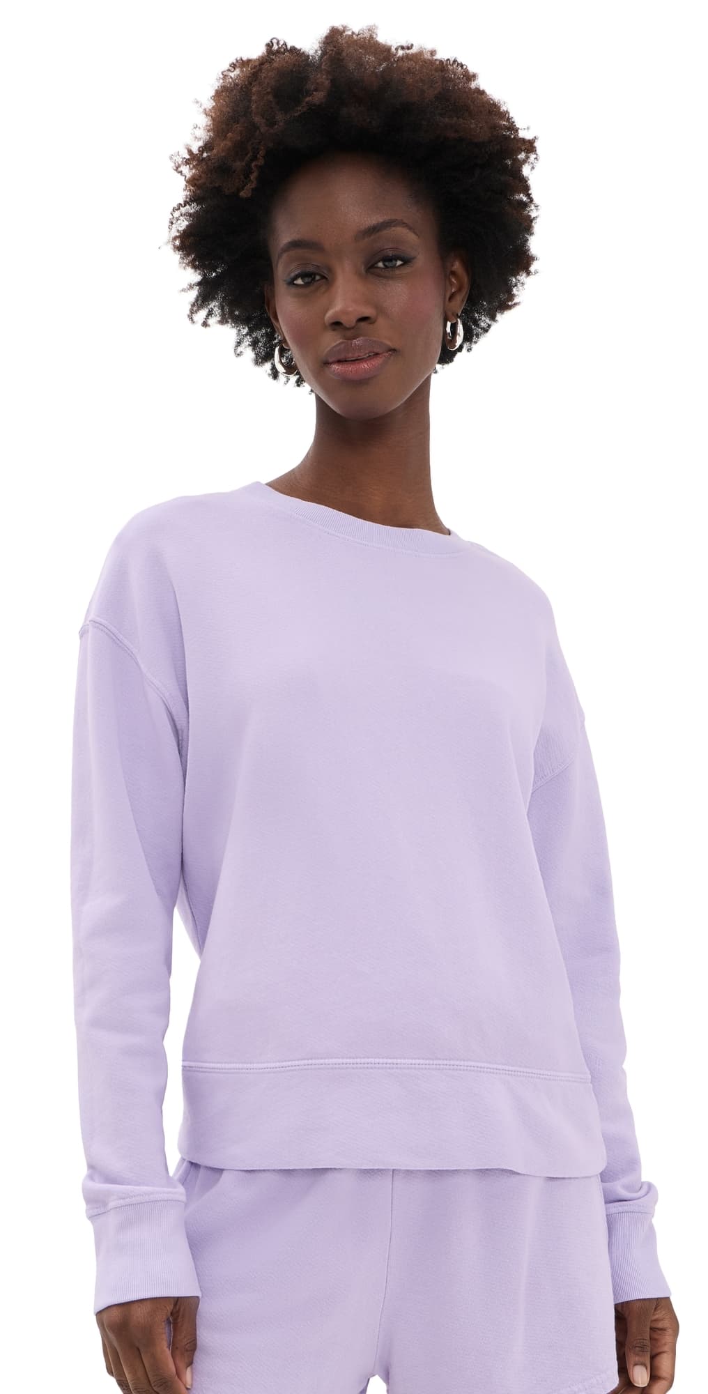 perfectwhitetee French Terry Pullover Sweatshirt Ultraviolet