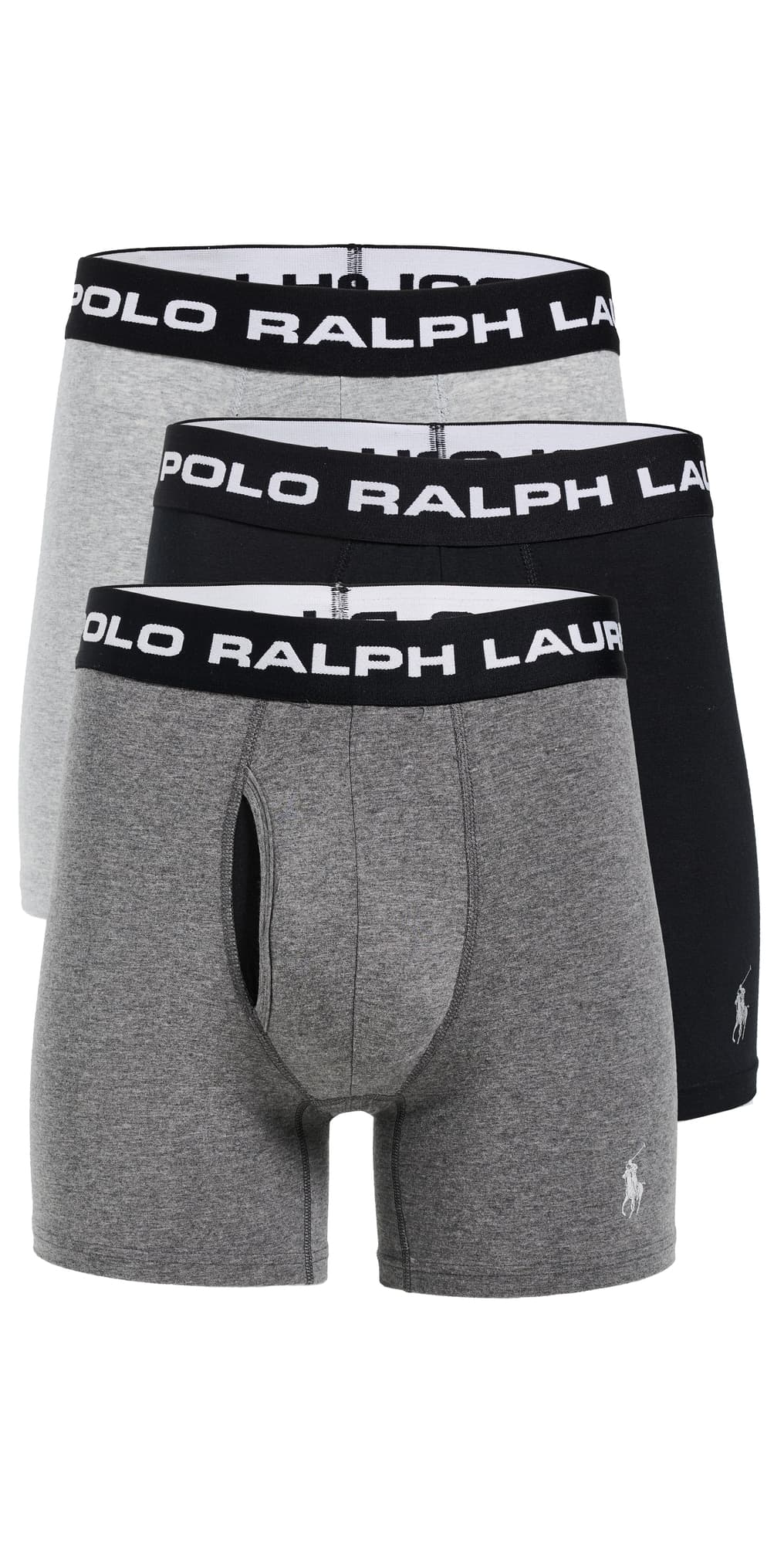 Polo Ralph Lauren Underwear Perfect Pouch Modal Boxer Briefs 3 Pack Andover/Charcoal/Polo Black