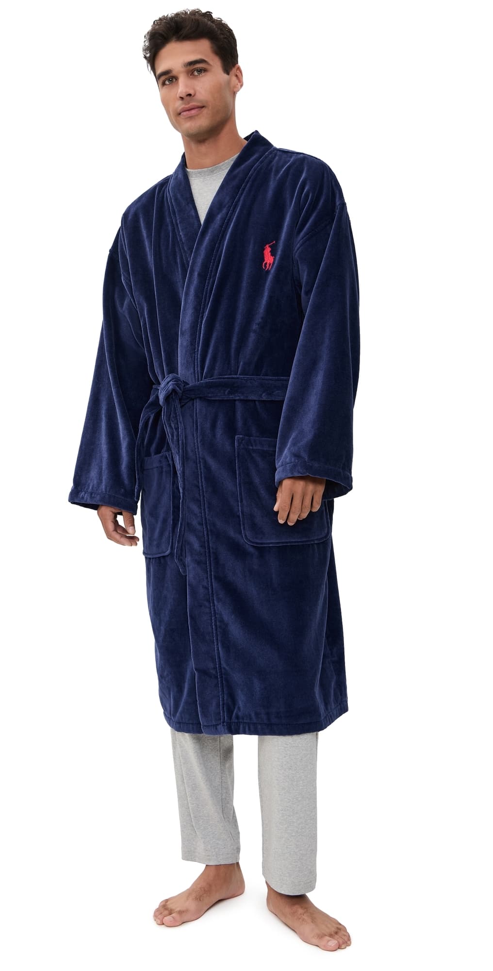 Polo Ralph Lauren Underwear Terry Velour Robe Cruise Navy