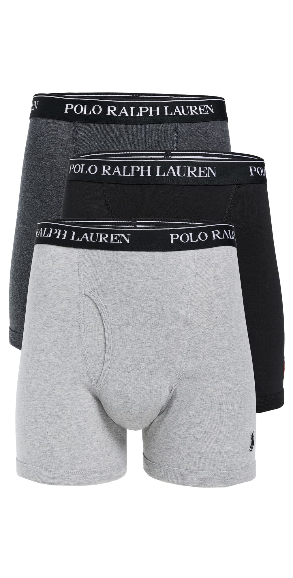 Polo Ralph Lauren Underwear Classic Fit Cotton Boxer Briefs 3 Pack Andover/Madison/Polo Black