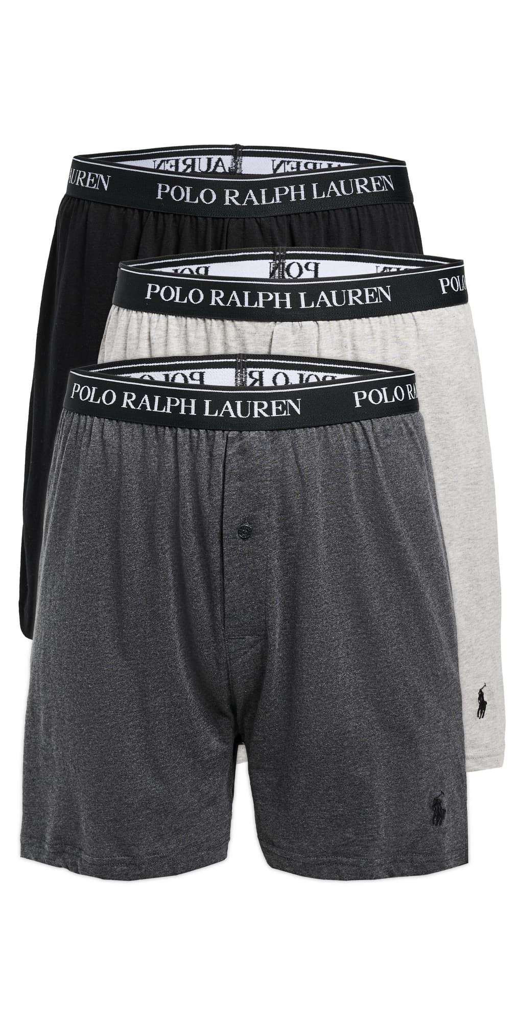 Polo Ralph Lauren Underwear Classic Fit Knit Boxers 3 Pack Andover/Madison/Polo Black