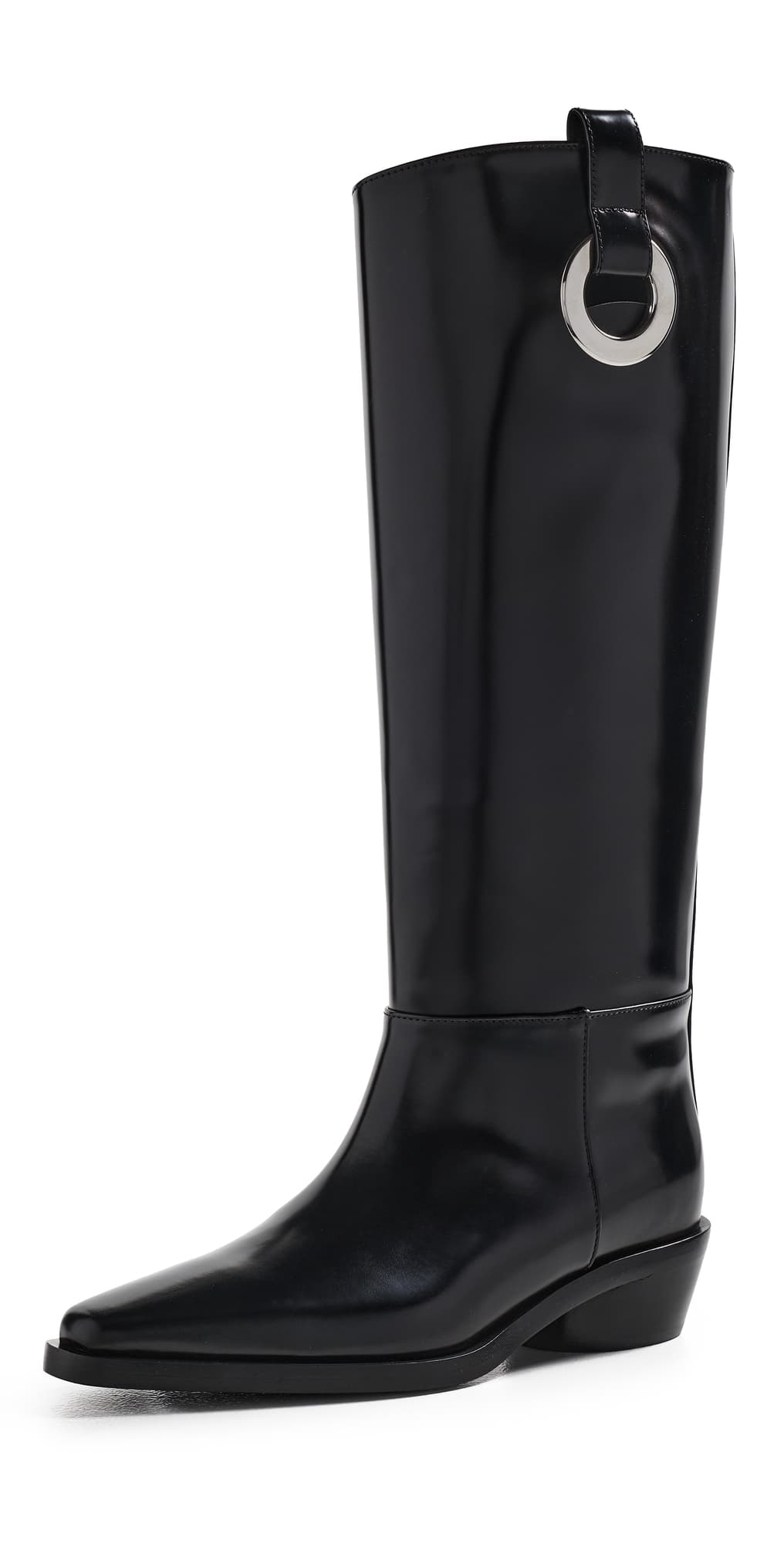 Proenza Schouler Bronco Grommet Knee High Boots Black