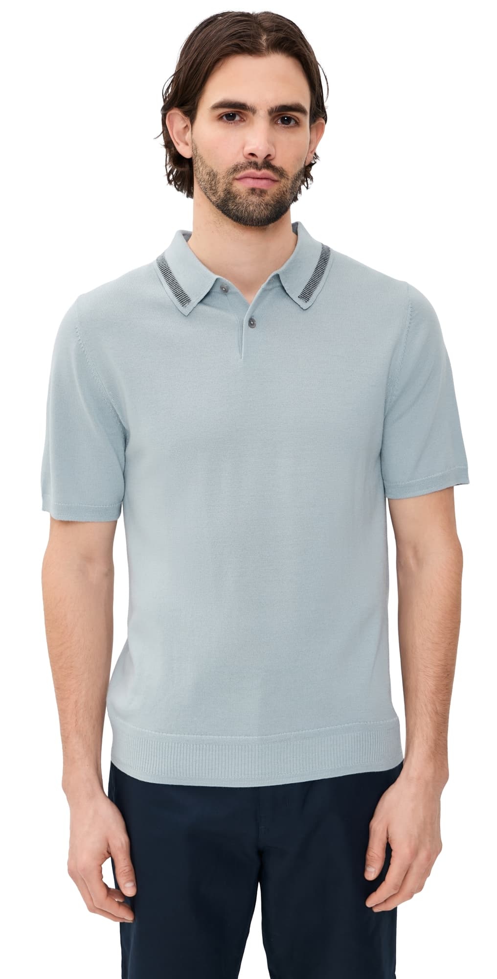 PS Paul Smith Short Sleeve Sweater Polo Light Blue