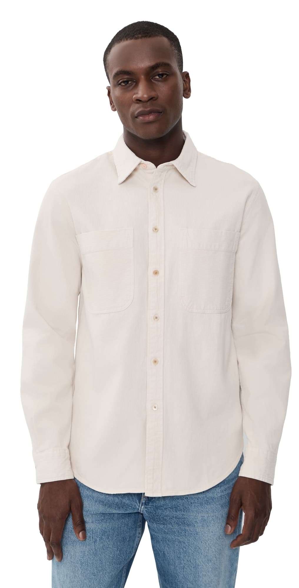 PS Paul Smith Long Sleeve Casual Fit 2 Pocket Shirt Natural