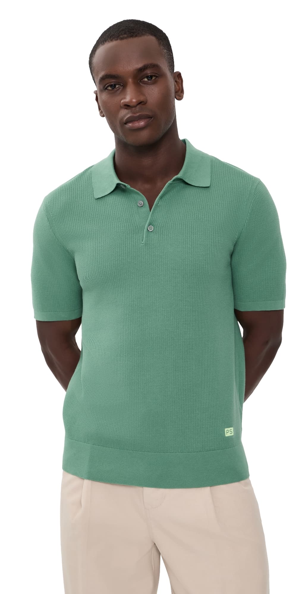 PS Paul Smith Short Sleeve Sweater Polo Medium Green