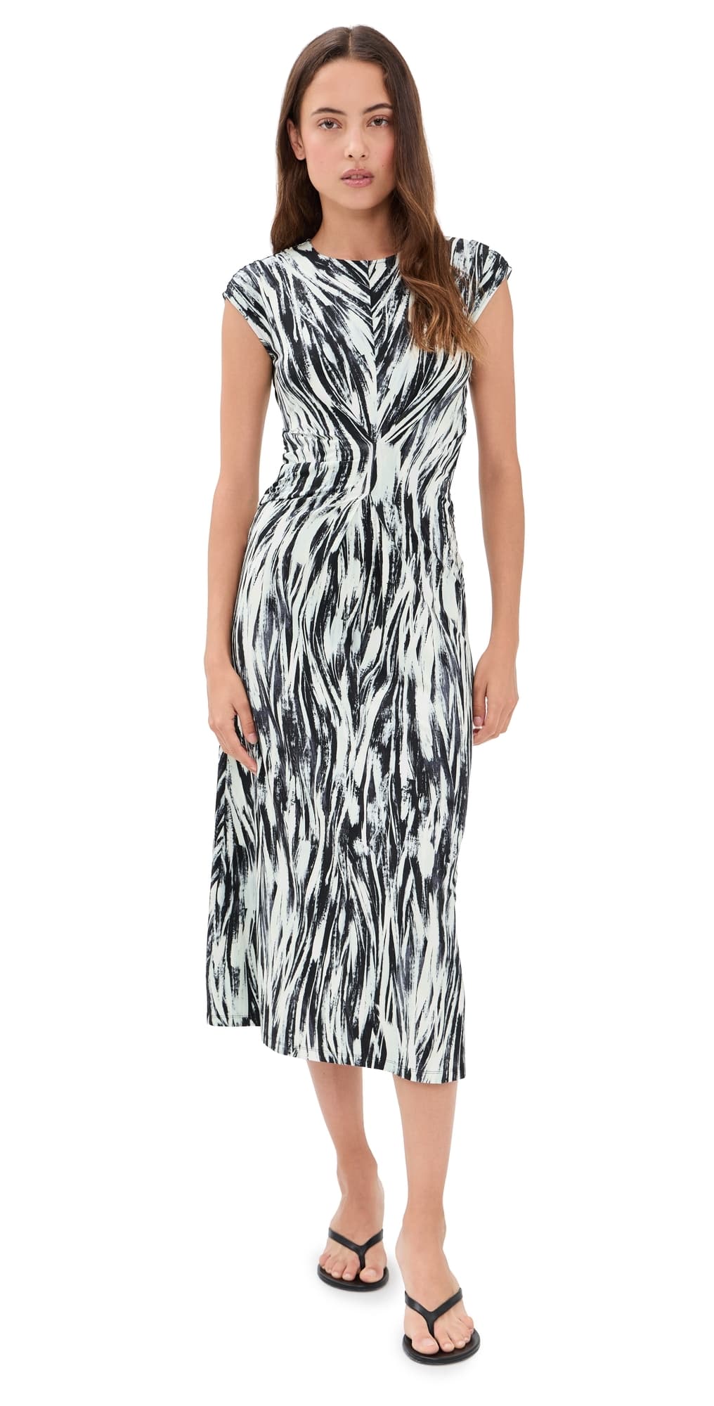 Proenza Schouler White Label Miranda Dress Pale Blue Multi