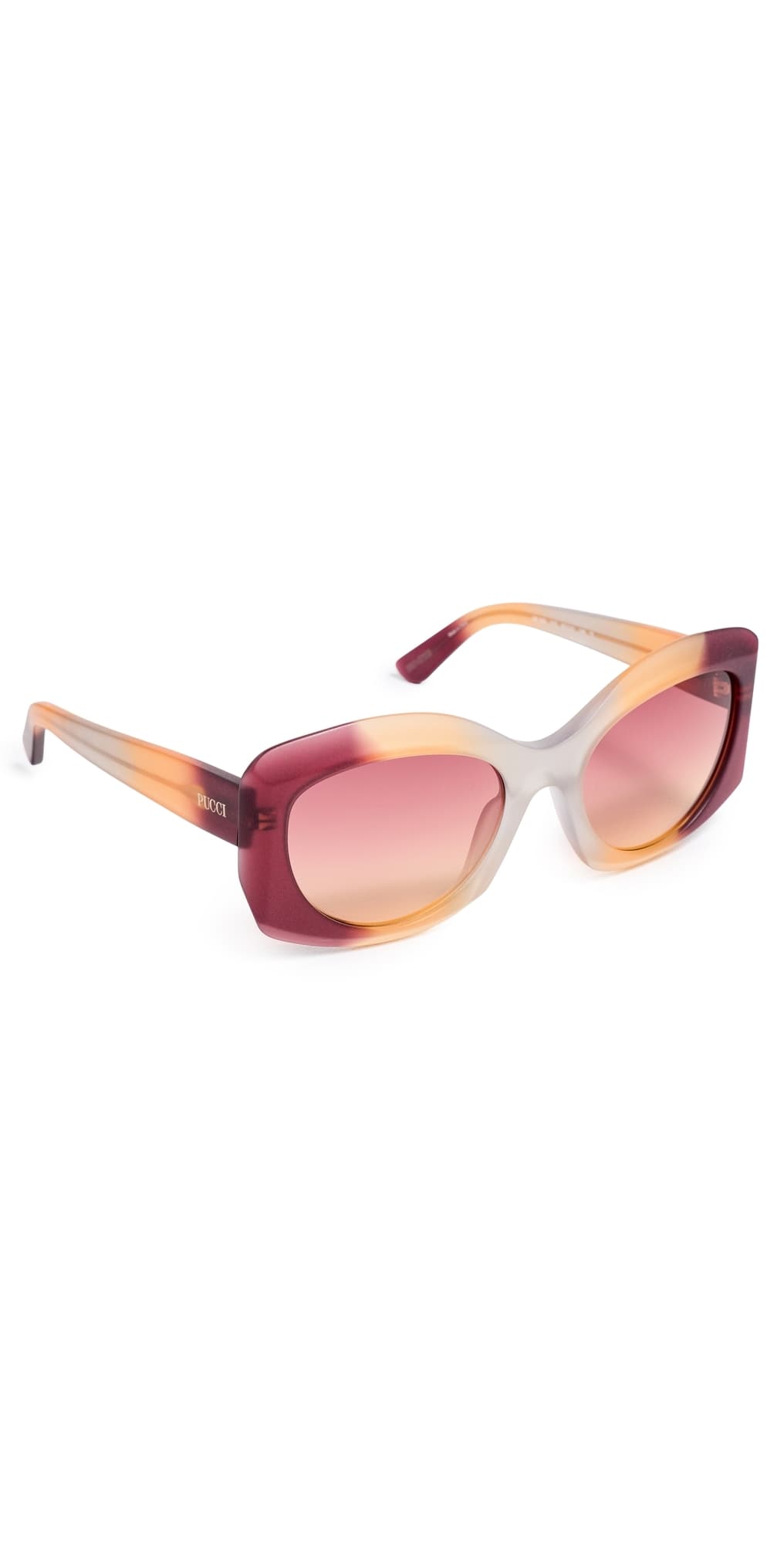 Pucci Butterfly Sunglasses Burgundy/Orange/Rose