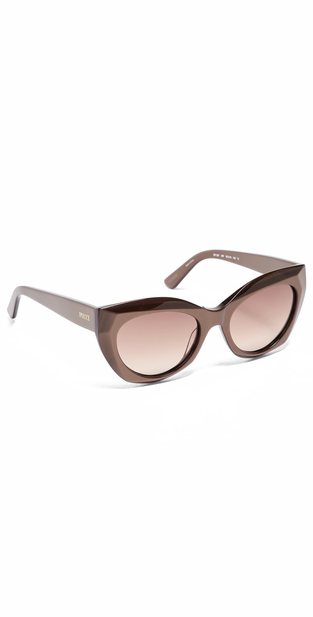Pucci Geometric Sunglasses Shiny Pearl Brown · One Size