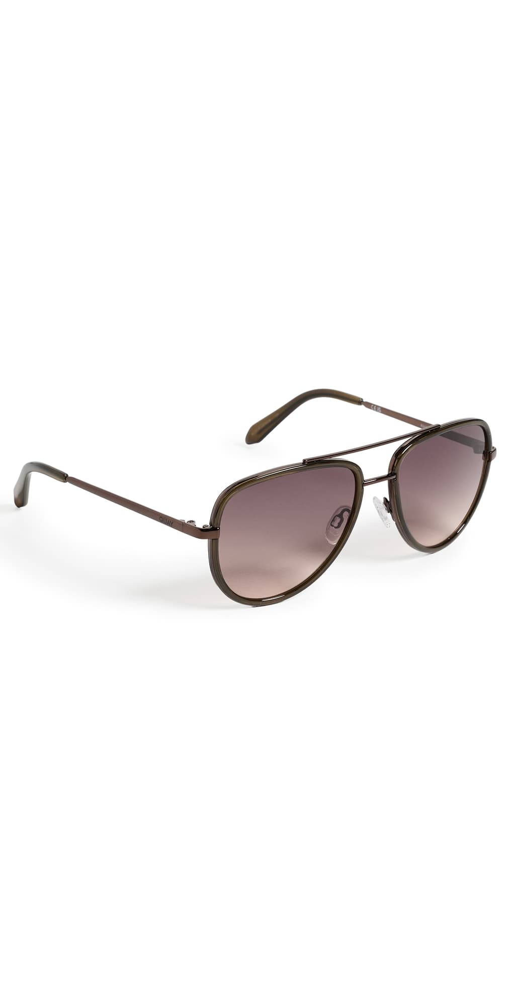 Quay All In Medium Sunglasses Olive/Dark Fawn