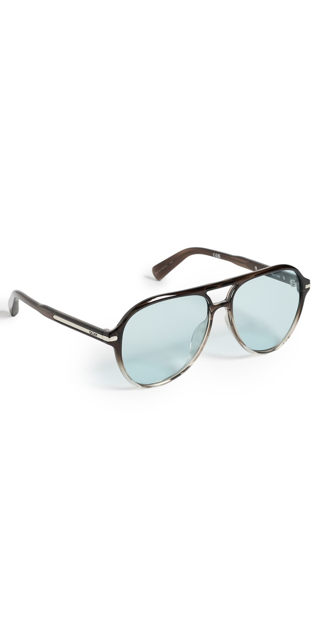 Quay Day One Sunglasses Grey Ombre/Aqua