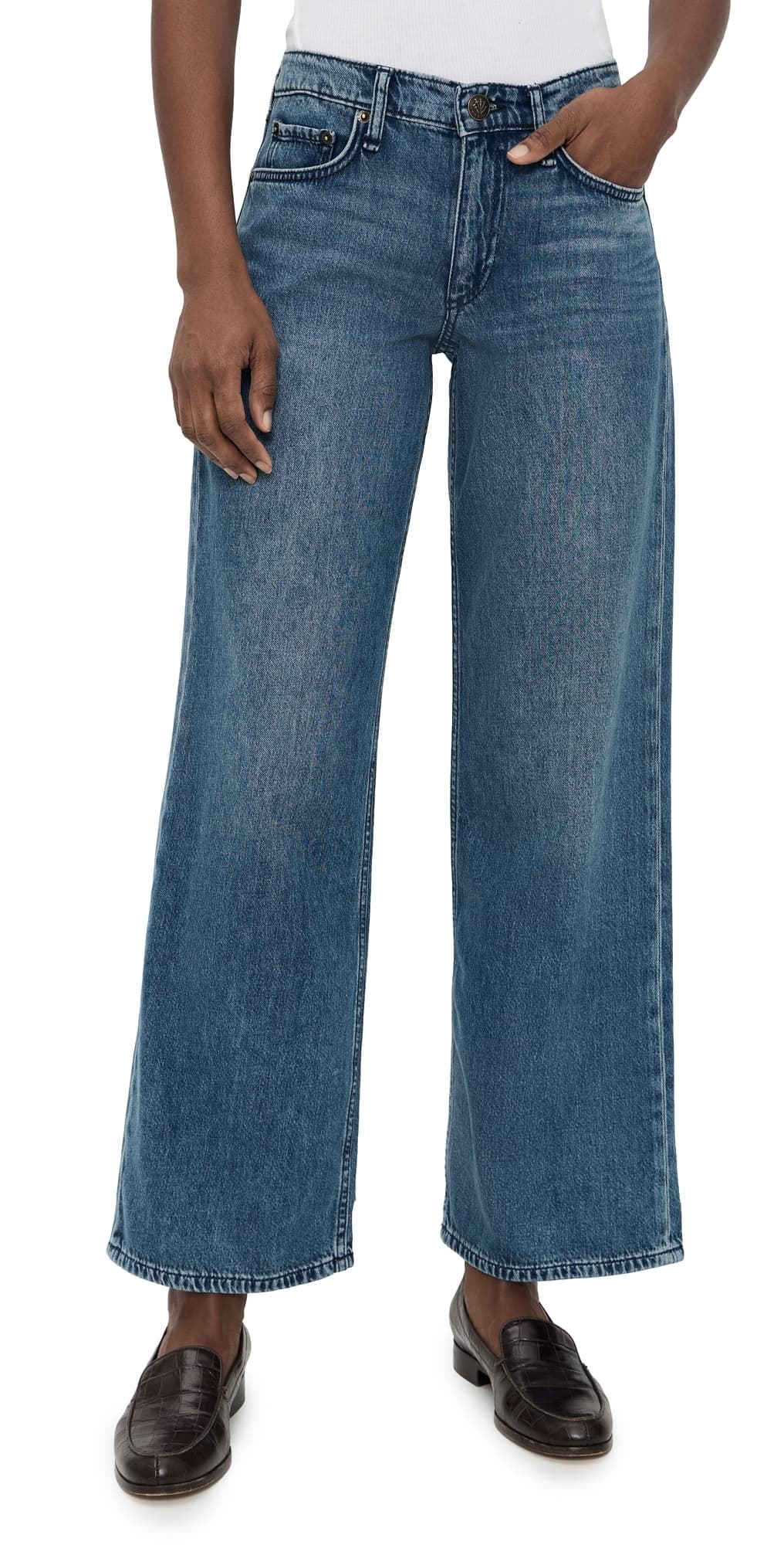 rag & bone Featherweight Cam Ankle Straight Jeans River