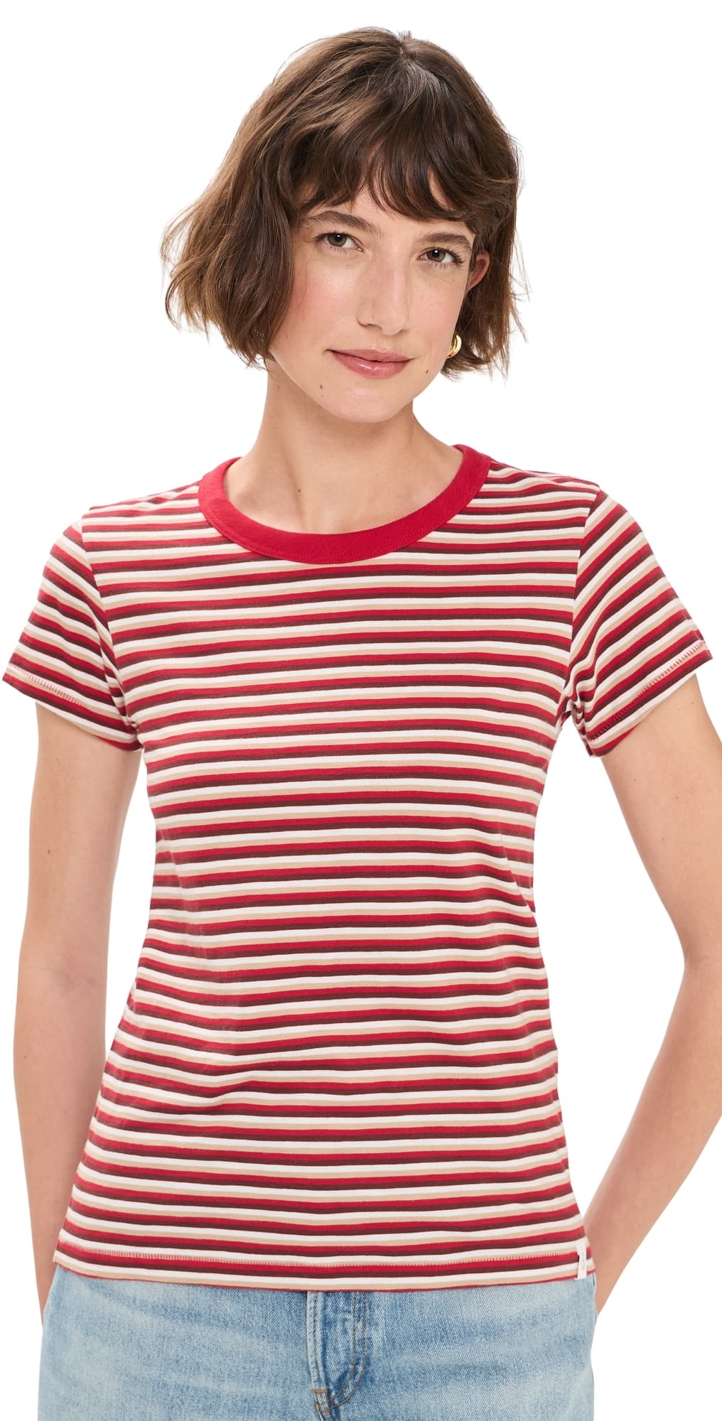 rag & bone The Slub Striped Tee Rdbgm