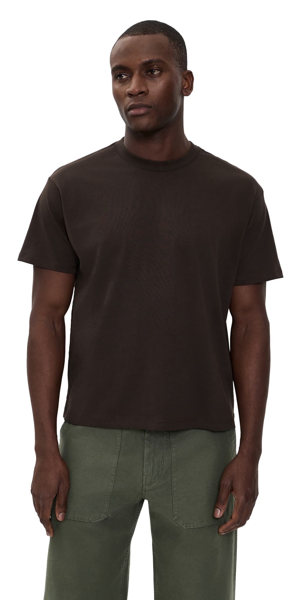 rag & bone Jacob Cropped Tee Rbrown
