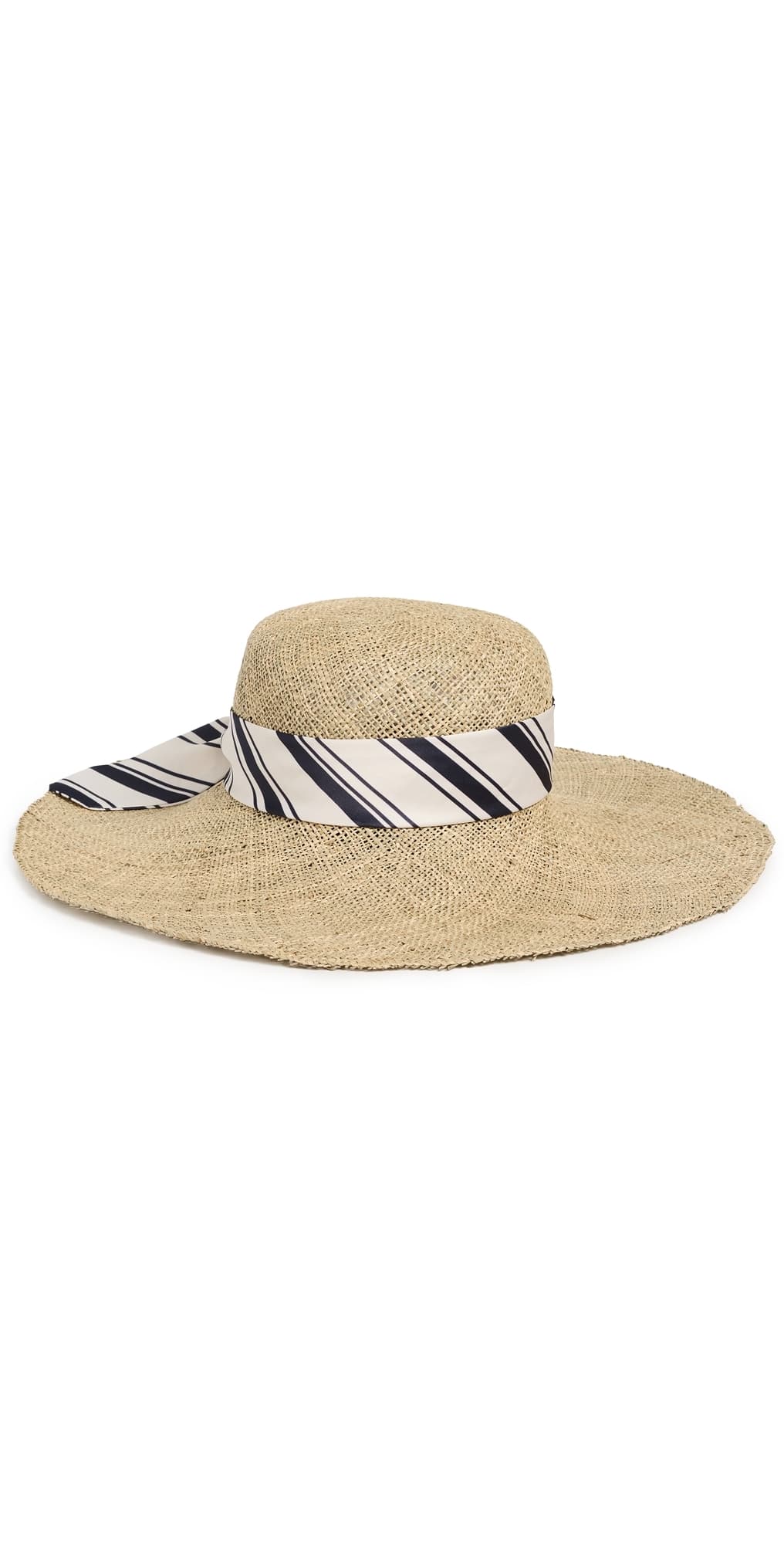 rag & bone Garden Seagrass Hat Black White Stripe