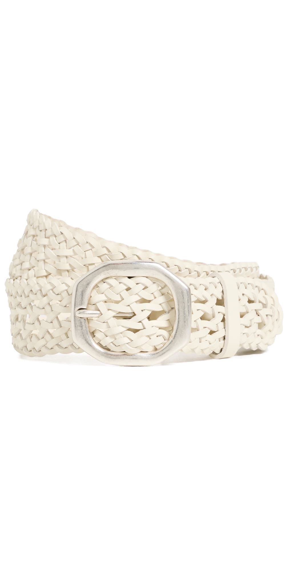 rag & bone Audrey Woven Belt Antique White