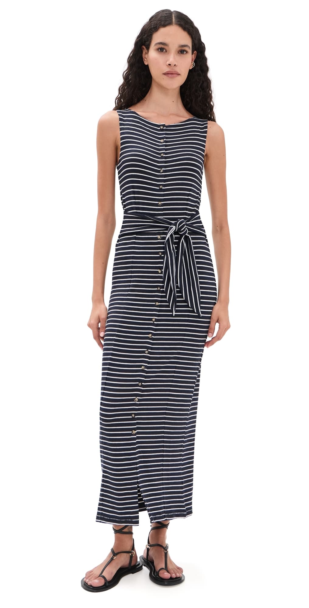 rag & bone The Knit Tie Stripe Dress salmt