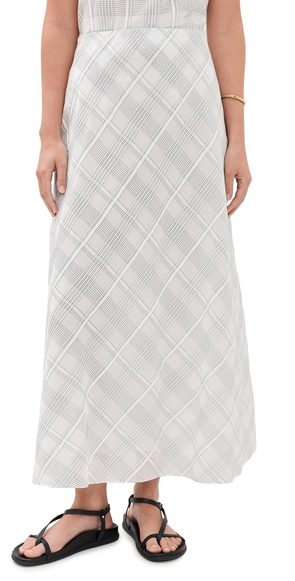 rag & bone Wren Plaid Skirt White Plaid